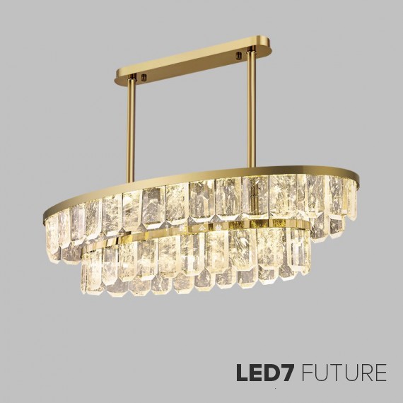 Loft Industry Modern - Wow Oval 2Row Chandelier